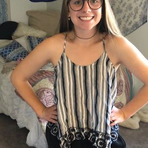 Tank top with adjustable ties